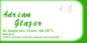 adrian glazer business card